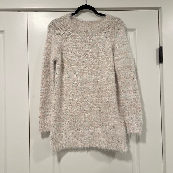 Lou and Grey Women's Chunky Fuzzy White Multi Sweater Size XS - Picture 1 of 8